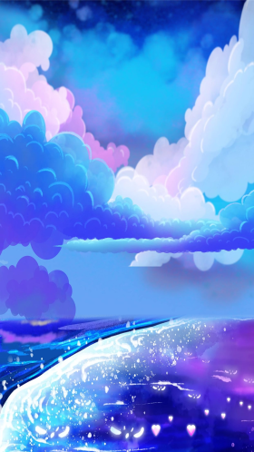 爱情浪漫七夕天空星空大海海洋