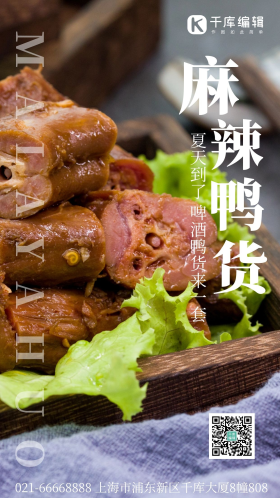 麻辣鸭货摄影图海报