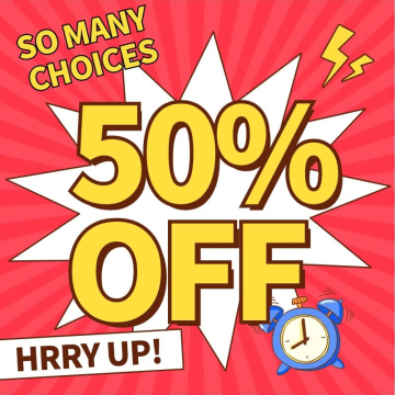 跨境英文50%off粉色促销电商主图