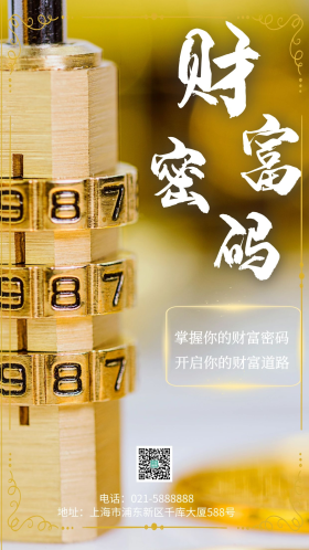 掌握财富密码开启人生巅峰理财海报