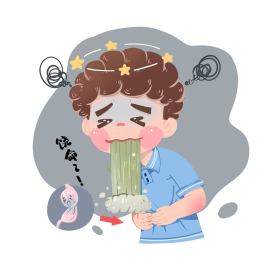 呕吐身体不适健康问题表情包
