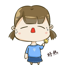 q版女孩1表情包好热