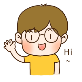 手绘可爱眼镜男孩打招呼表情元素