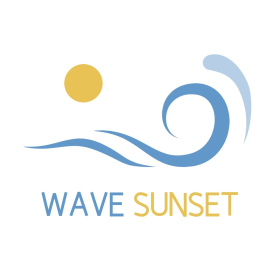 海边日出元素标识设计