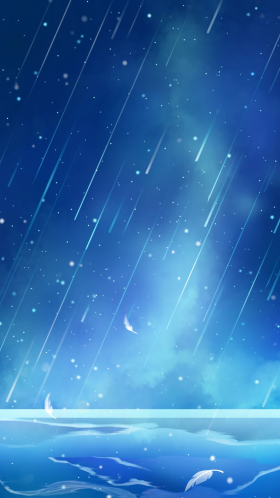 浪漫星空流星蓝色唯美小清新手机壁纸