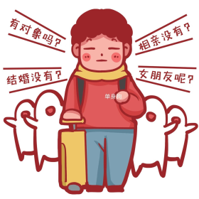 春节回家被人群询问催婚表情包