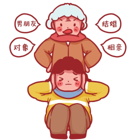 春节回家单身被催婚相亲结婚找对象表情包