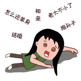 单身催婚创意卡通表情包