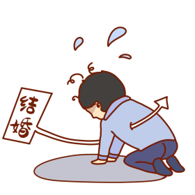 男孩被催婚结婚创意表情包