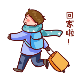 春运返乡回家男孩回家啦表情包