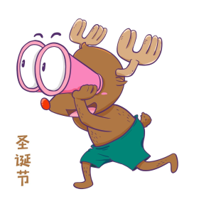 圣诞麋鹿表情包图片素材-圣诞麋鹿表情包模板在线设计制作-千库编辑