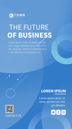 蓝色渐变几何商务市场营销计划书简约封面