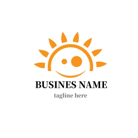 简约时尚sun logo模板矢量图标说明