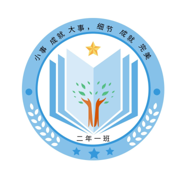 图标徽章标签标志希望蓝色圆形大气校徽