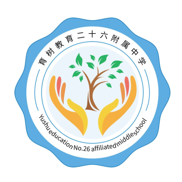 学校logo蓝色简约校徽班徽徽章