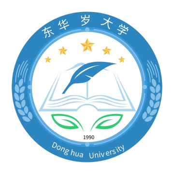 培训书本教育蓝色圆形校徽