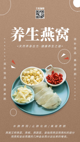 医疗保健燕窝红色创意海报