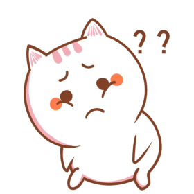 卡通猫咪疑惑表情形象