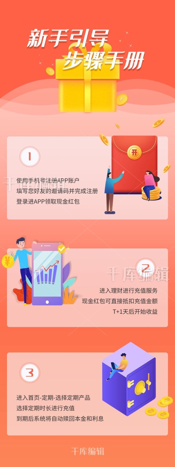 app新手引导操作步骤信息页面h5长图