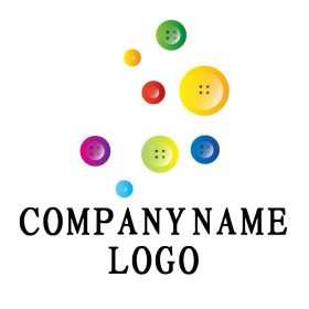 彩色纽扣logo