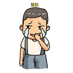 男孩尴尬欲哭无泪新媒体表情包