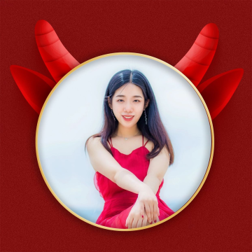 新年牛年头像框