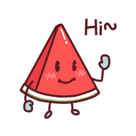 表情hi卡通西瓜插画