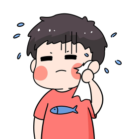 男孩冒汗擦汗表情包