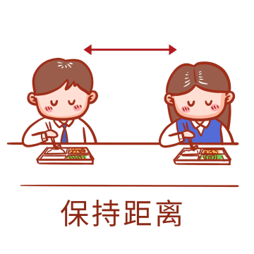 保持距离分餐制表情包