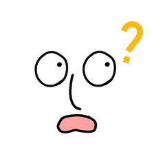 形疑问问号卡通面部五官表情动图gif