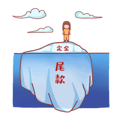 卡通双11尾款冰山巨额尾款购买贫穷表情包