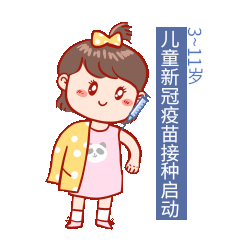打疫苗儿童新冠疫苗接种女孩表情包动图