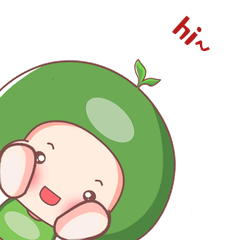 打招呼清明节清明青团打招呼hi的gif动态表情包